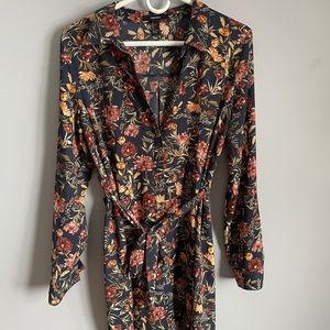 Floral button up dress